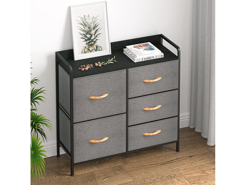 Five drawer storage unit
