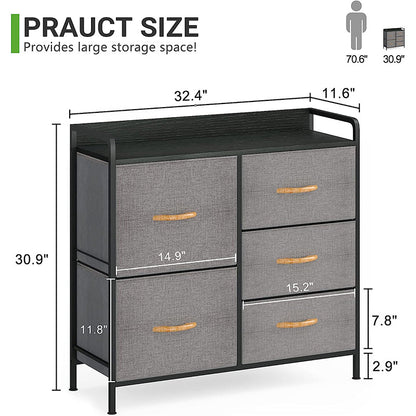 Portable fabric drawer dresser
