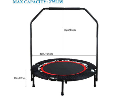 40 Inch Exercise Trampoline Mini Foldable Portable Rebounder - The Shopsite