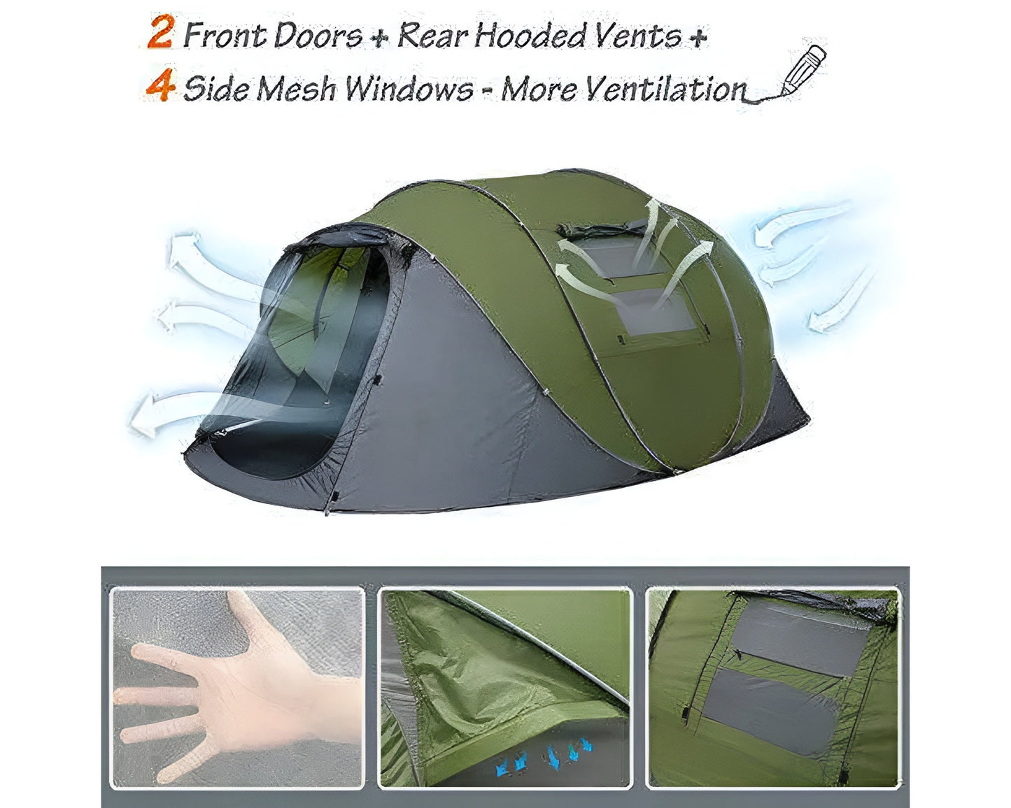 Camping Tent 2-3 Person Pop Up