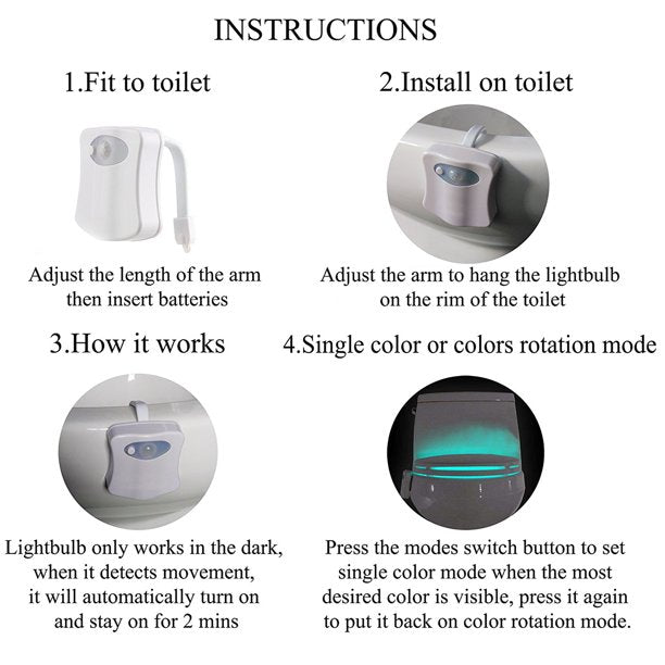 Toilet Night Light Motion Sensor - The Shopsite