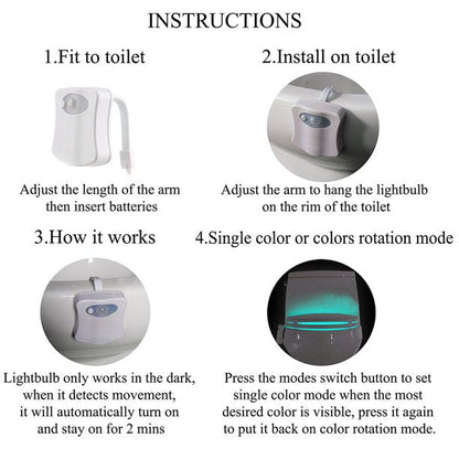 Toilet Night Light Motion Sensor - The Shopsite