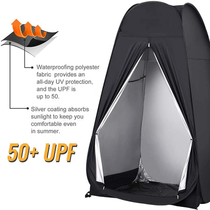 Portable Camping Shower/Toilet Tent Black