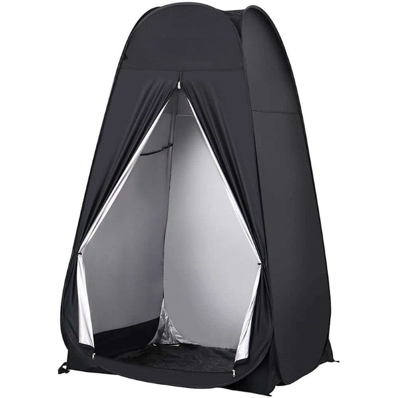 Portable Camping Shower/Toilet Tent Black - The Shopsite