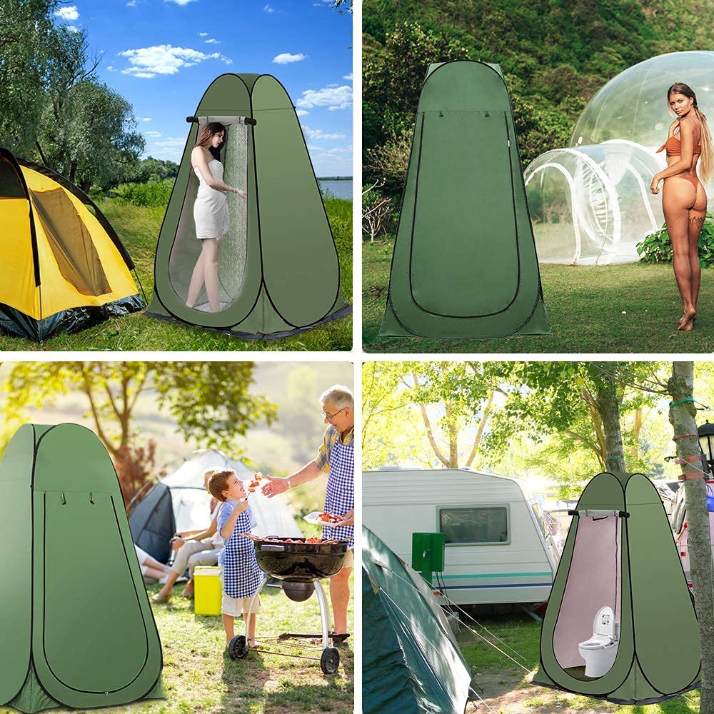 Folded pop up tent in bag