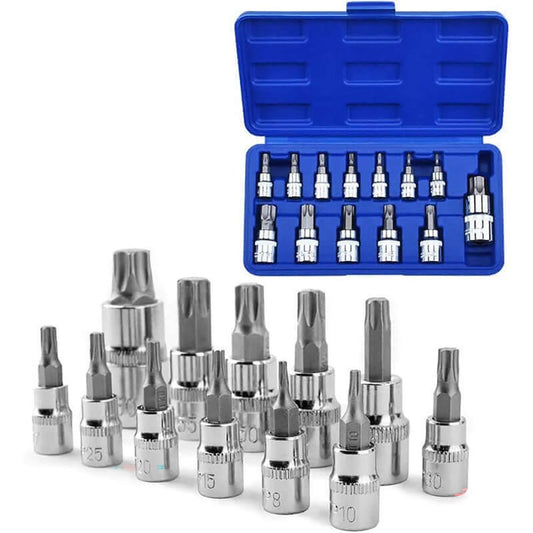 Torx bit socket set layout