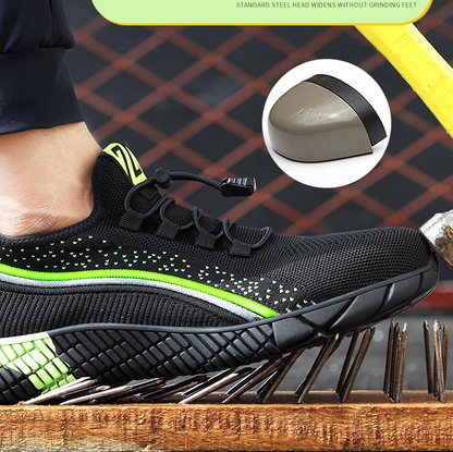 Steel Toe Summer Work Shoes Anti Piercing Lightweight Sneakers Hiking Shoes