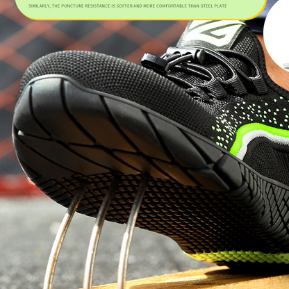 Steel Toe Summer Work Shoes Anti Piercing Lightweight Sneakers Hiking Shoes