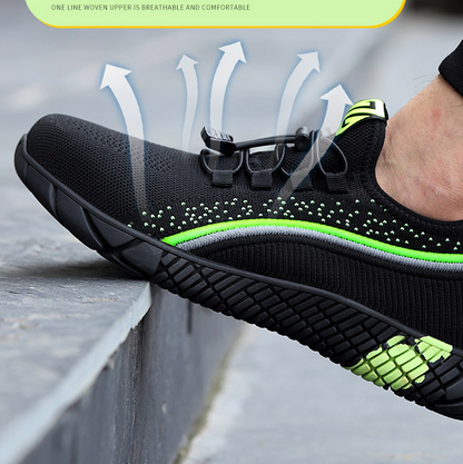 Steel Toe Summer Work Shoes Anti Piercing Lightweight Sneakers Hiking Shoes