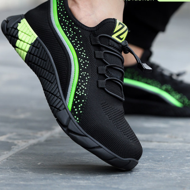 Steel Toe Summer Work Shoes Anti Piercing Lightweight Sneakers Hiking Shoes