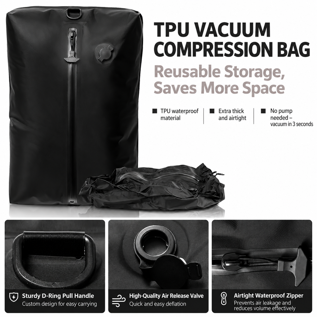 16L Waterproof Vacuum Compression Storage Bag – Travel & Camping Organiser BQF117015