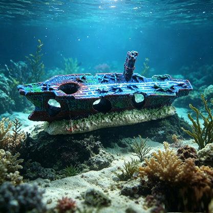 Fish Tank Decoration / Aquarium Ornament, Aircraft Carrier Wreck (SMALL)