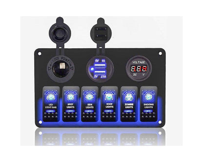 fused rocker switch panel