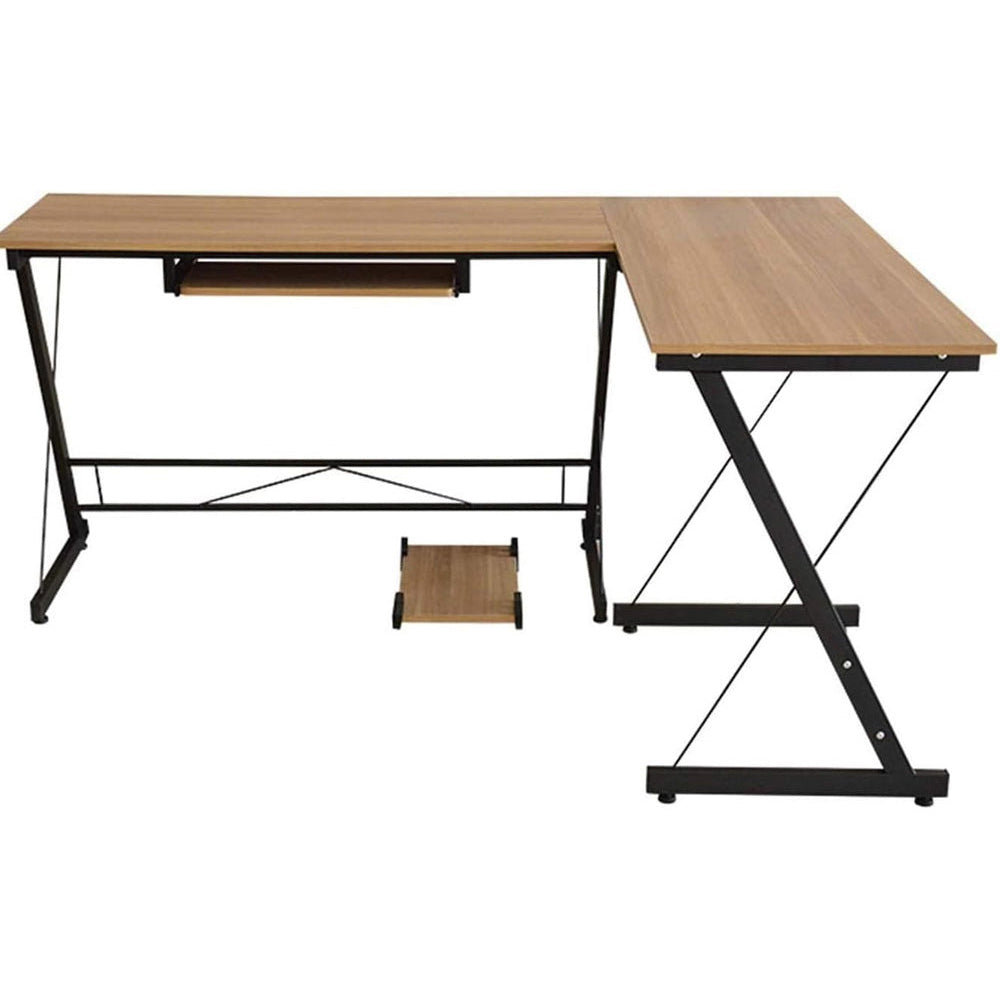 L shaped gaming computer desk
