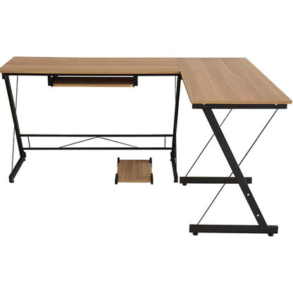 L shaped gaming computer desk