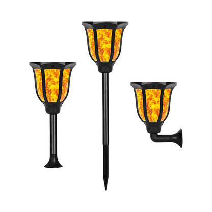 solar light with flame effect