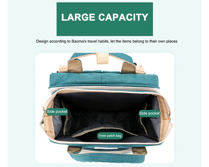 Breathable mesh on nappy bag