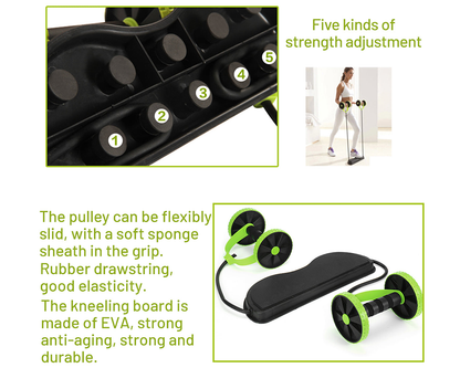 AB roller exercise in use