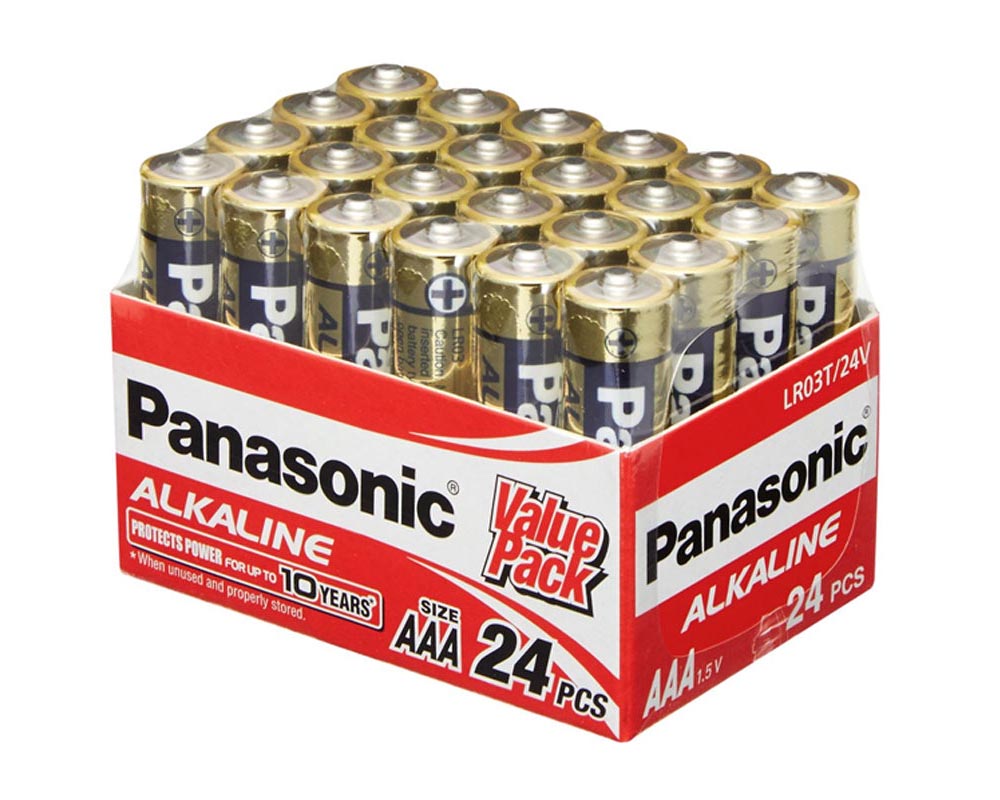 24 pack AAA alkaline batteries