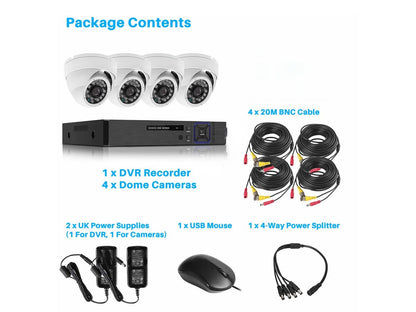 Indoor/Outdoor CCTV Dome Security Camera System