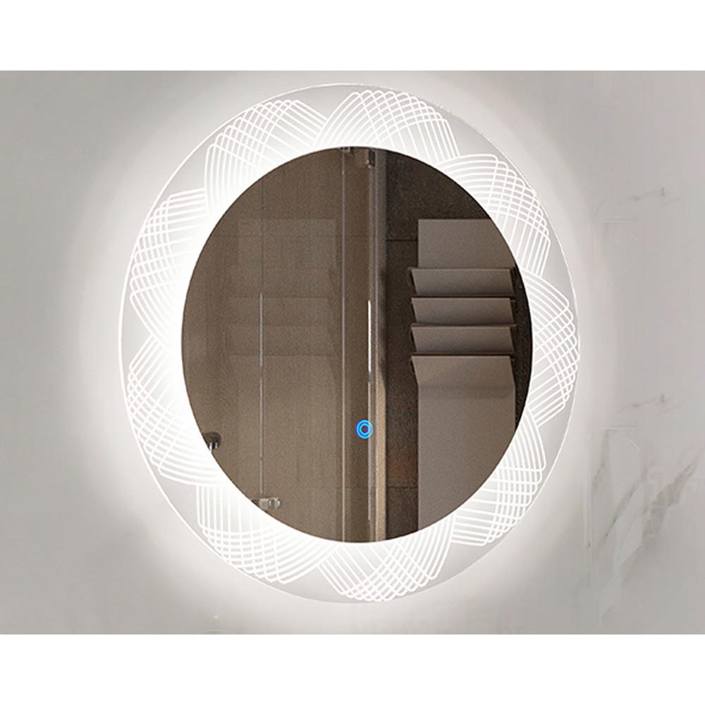 80cm round LED bathroom mirror