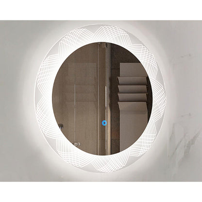 80cm round LED bathroom mirror