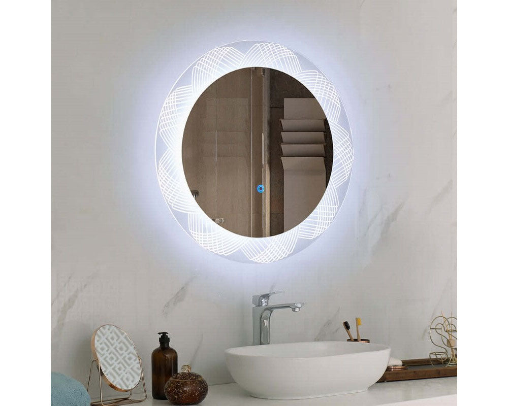 Modern frameless LED mirror