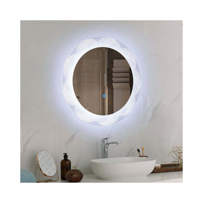 60cm round frameless LED mirror