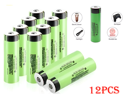 18650 Battery Rechargeable NCR18650B 12PCS