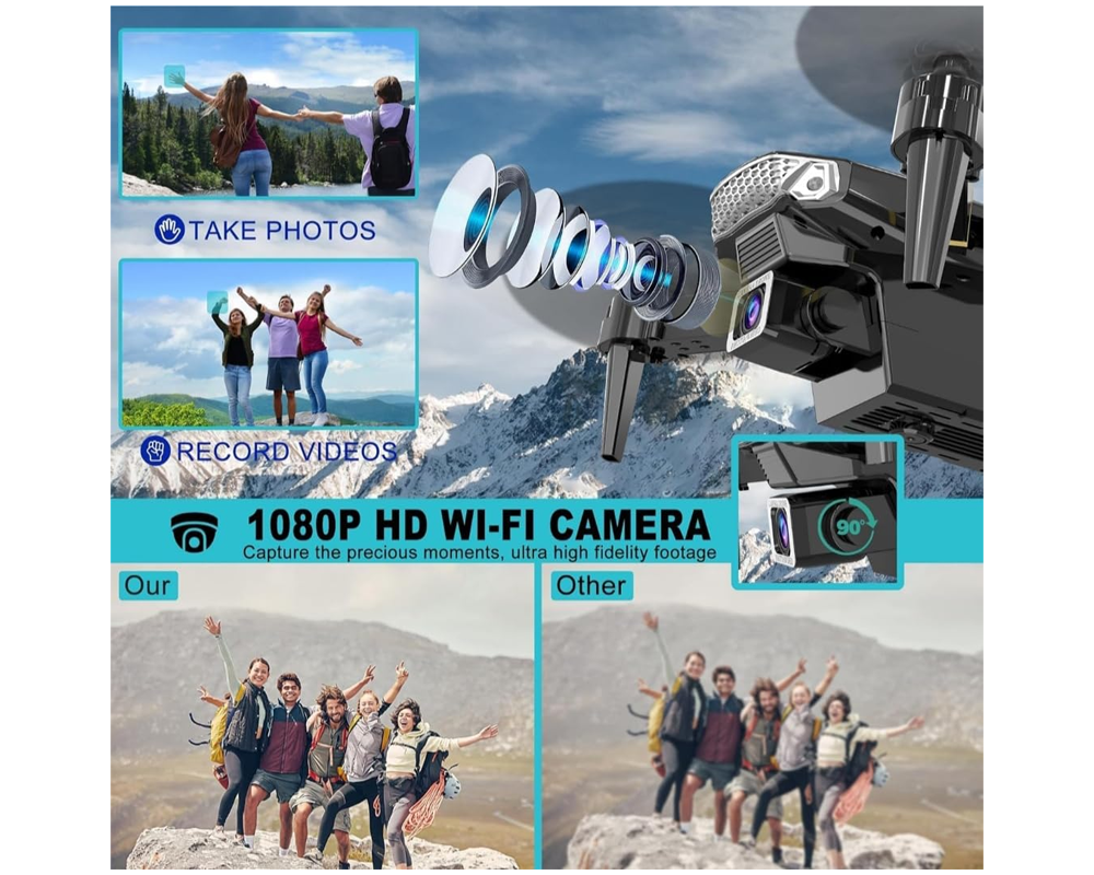 drone with camera lens