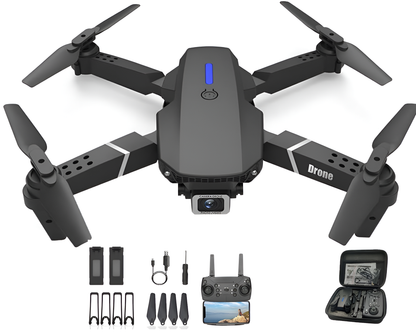 Drone with Camera - 4K HD Foldable Mini Quadcopter WiFi FPV RC Helicopter Black