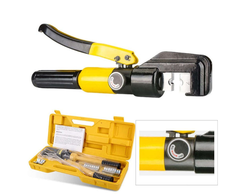 Hydraulic crimper with 180 degree rotation