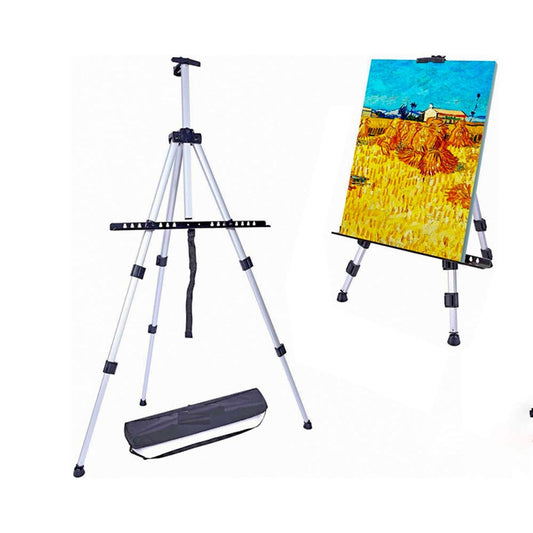 Art Easel 66" Aluminum Field Easel Stand With Bag For Table