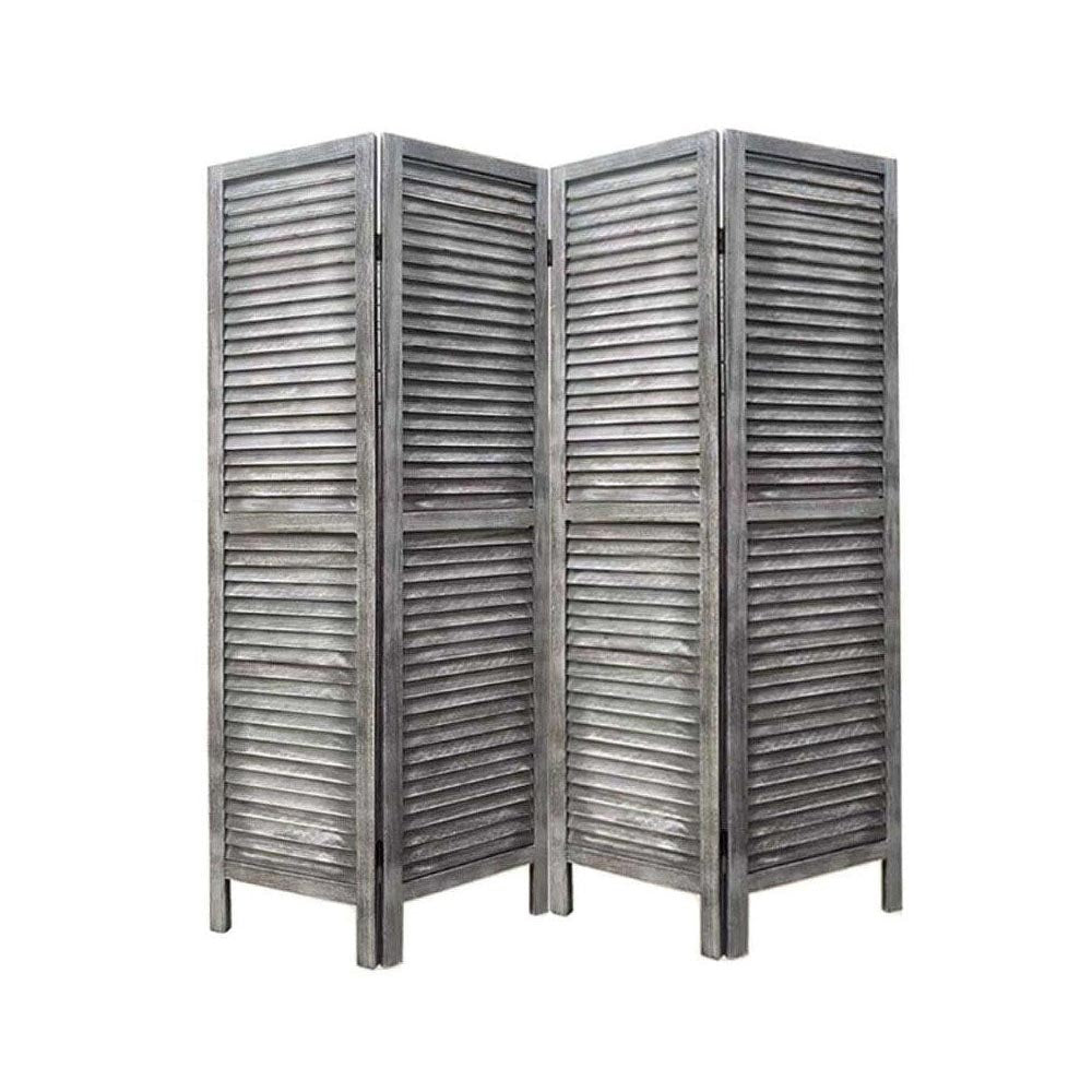 4 panel rattan room divider