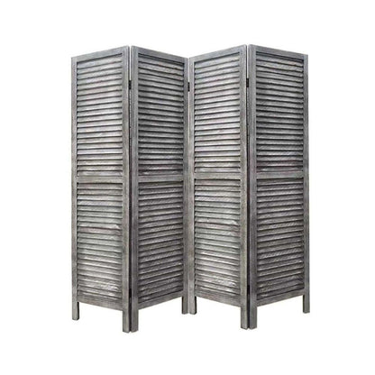 4 panel rattan room divider