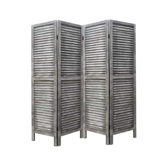 4 panel rattan room divider