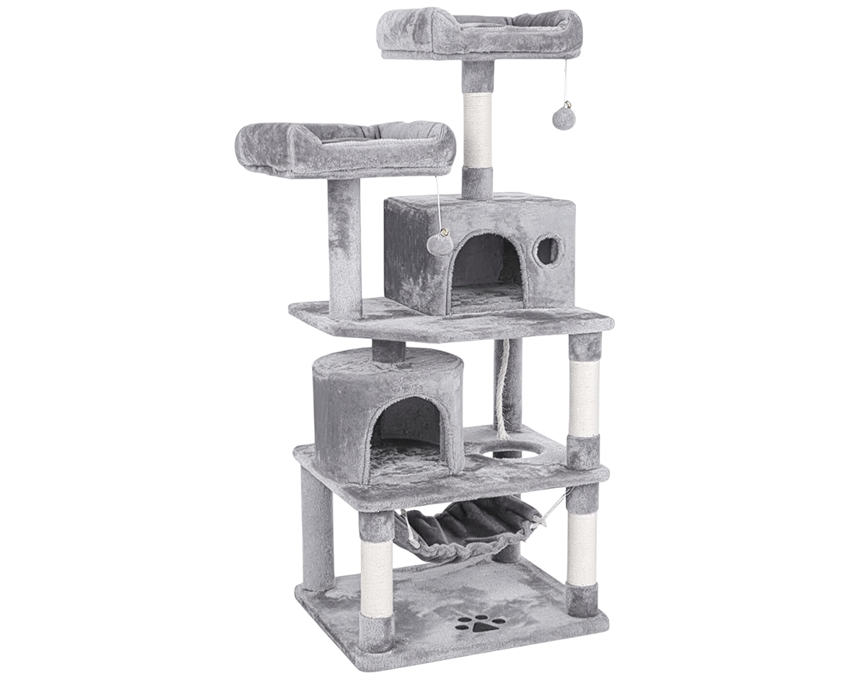 Cat Tree House with Scratching Posts Hammock