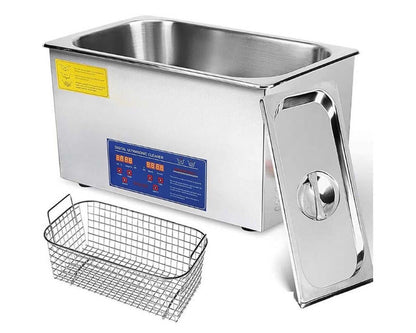 Ultrasonic cleaner in use