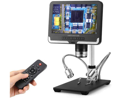 Microscope on desk setup