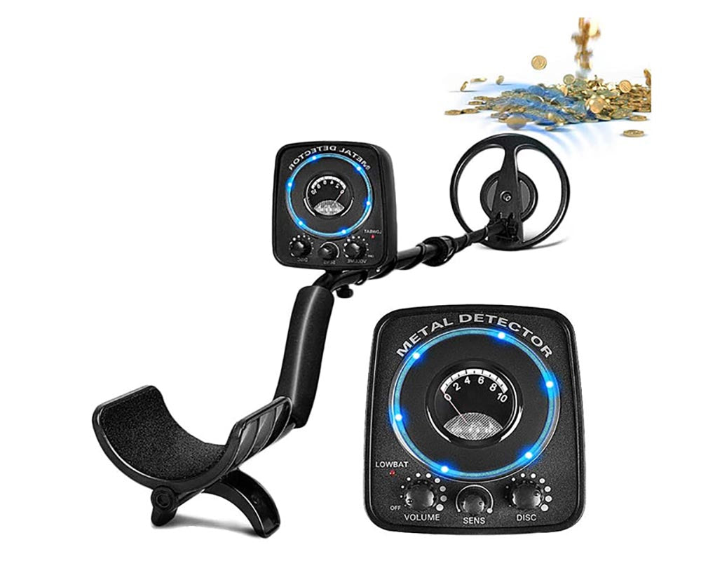 Telescopic stem metal detector