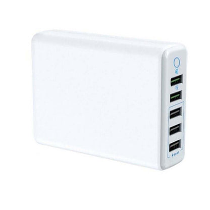 5 port usb charger black