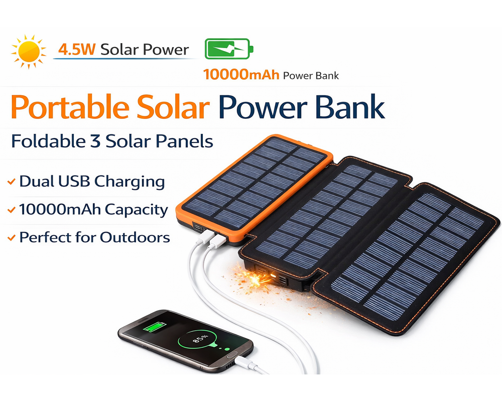 Travel solar power bank charger