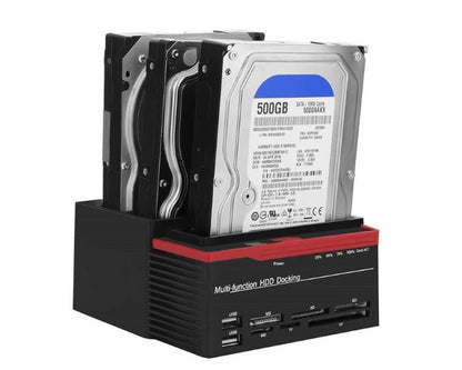 Hard drive docking station side
