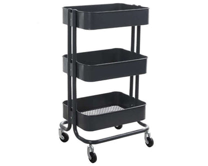 black kitchen trolley cart