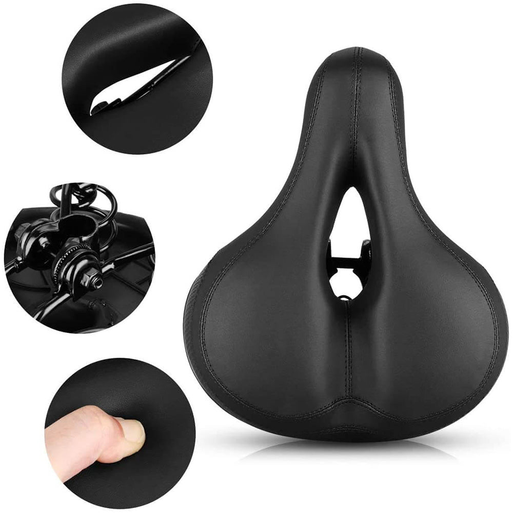 Bike saddle with cushion