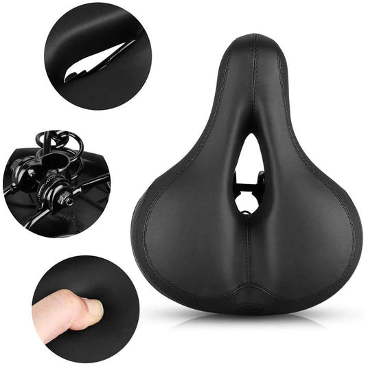 Bike saddle with cushion
