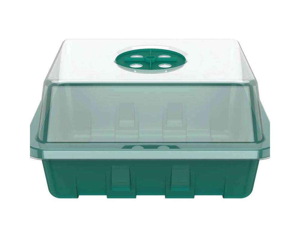 green plastic seed box