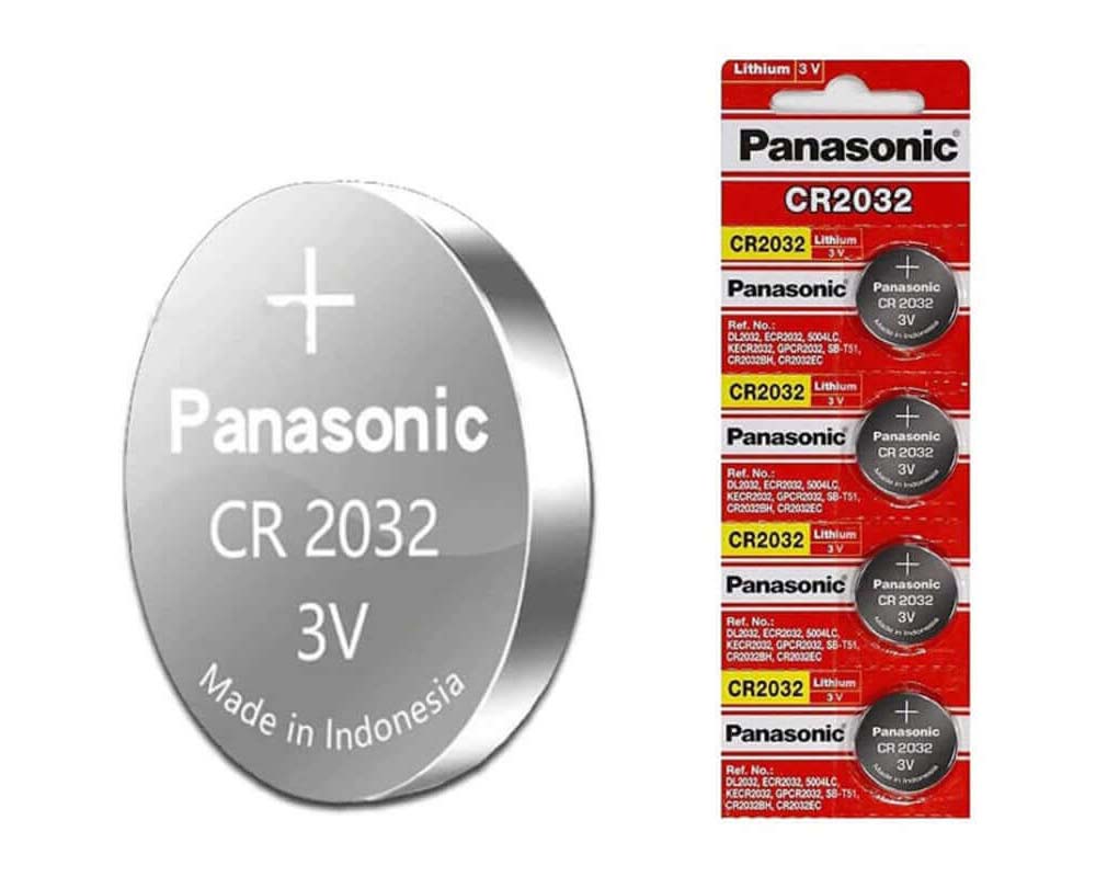 CR2032 coin cell battery closeup
