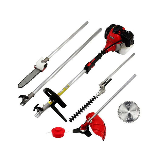 High-Powered 62Cc Brush Weed Cutter Saw Hedge Trimmer 5 In 1