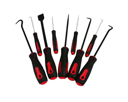 Green handled pick and scraper tools